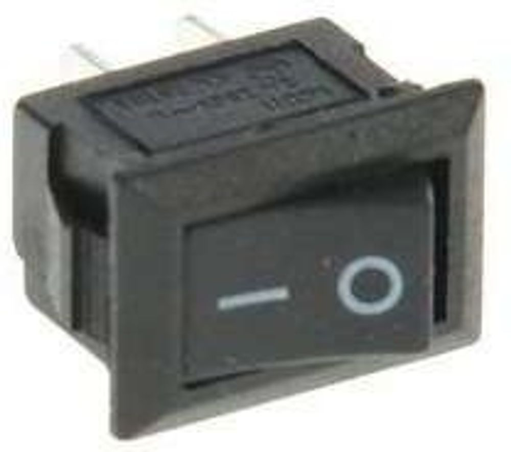 Клавишный выключатель 250В 3А (2с) ON-OFF черный