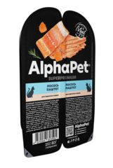 ALPHAPET ламистер для кошек паштет лосось 80 гр