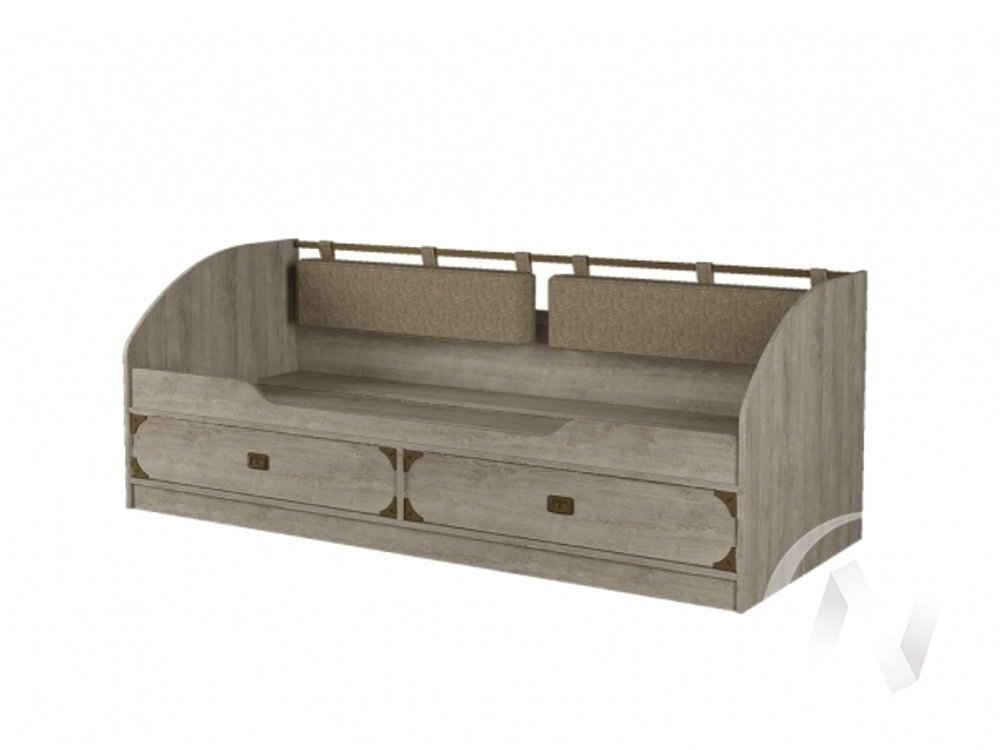 Кровать 1-но ярусная 900 секция №12 НКМ Мираж-1 (дуб баррик)