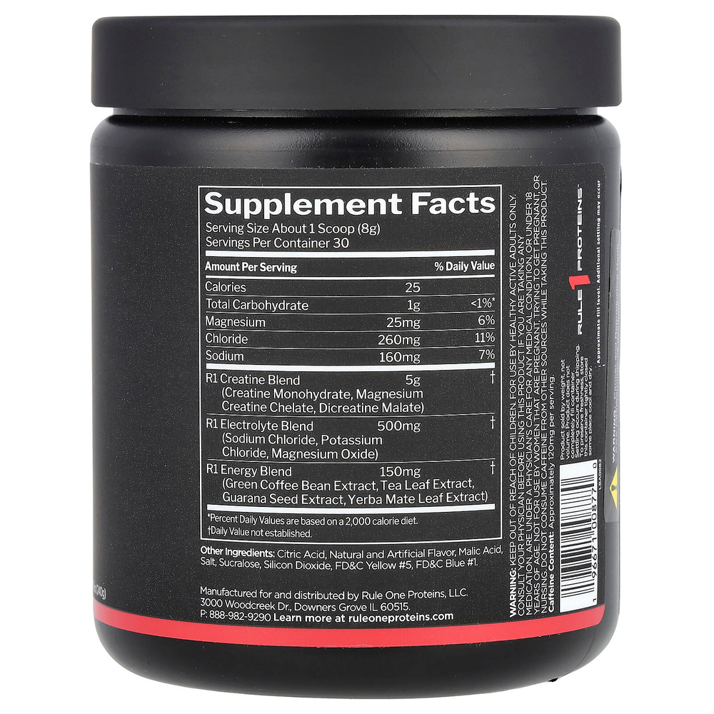 Rule One Proteins, Charged Creatine, кислая конфета, 240 г (8,47 унции)