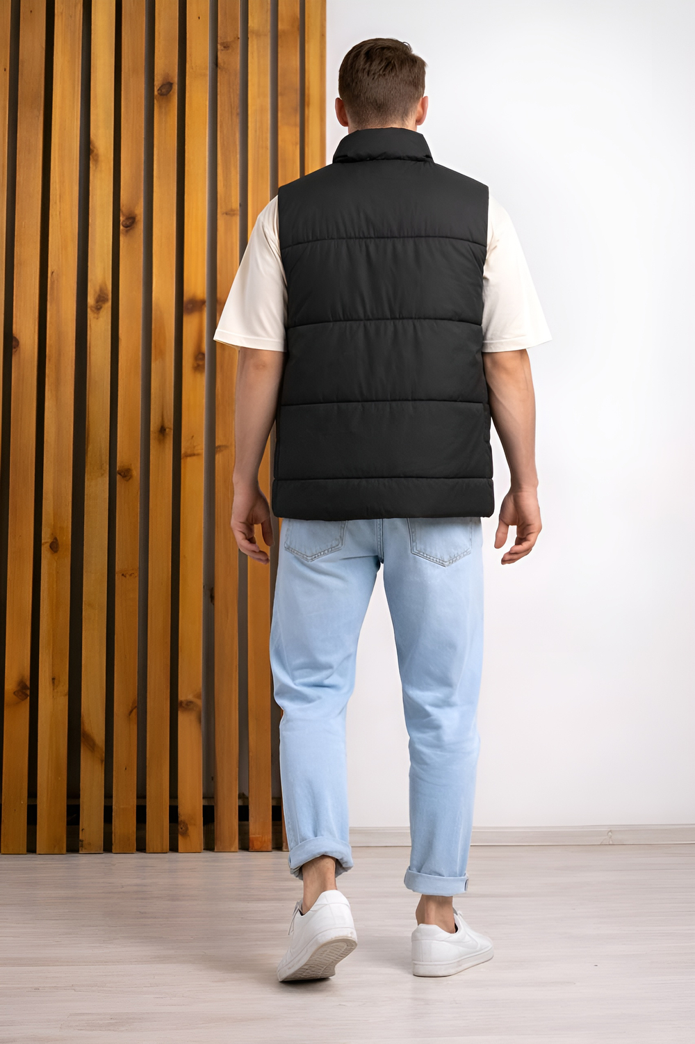 Жилет мужской с воротником "HN-17" черный