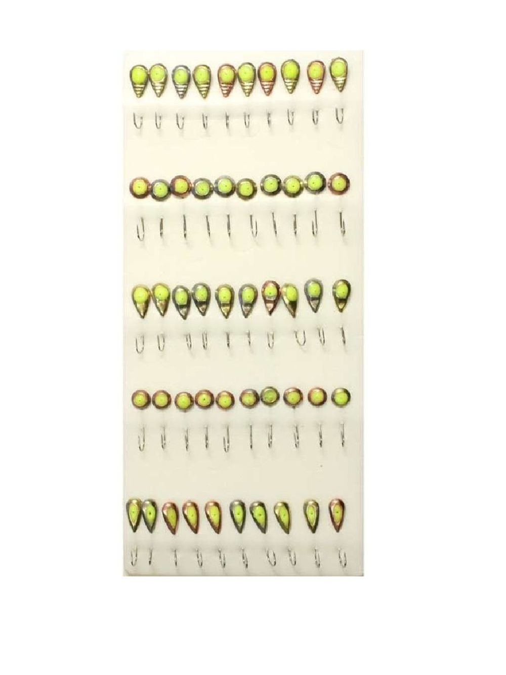 Мормышка металлическая с фосфорной каплей №31 крючок №10