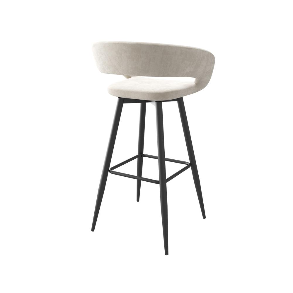 Стул полубарный МАМАДОМА Барни Р 700, Черный/CREAM LUX b03