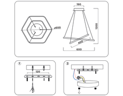 Ambrella Потолочный светодиодный светильник Line FL360