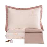 Комплект постельного белья Сатин-Шелк Я IN LOVE на резинке LVR013