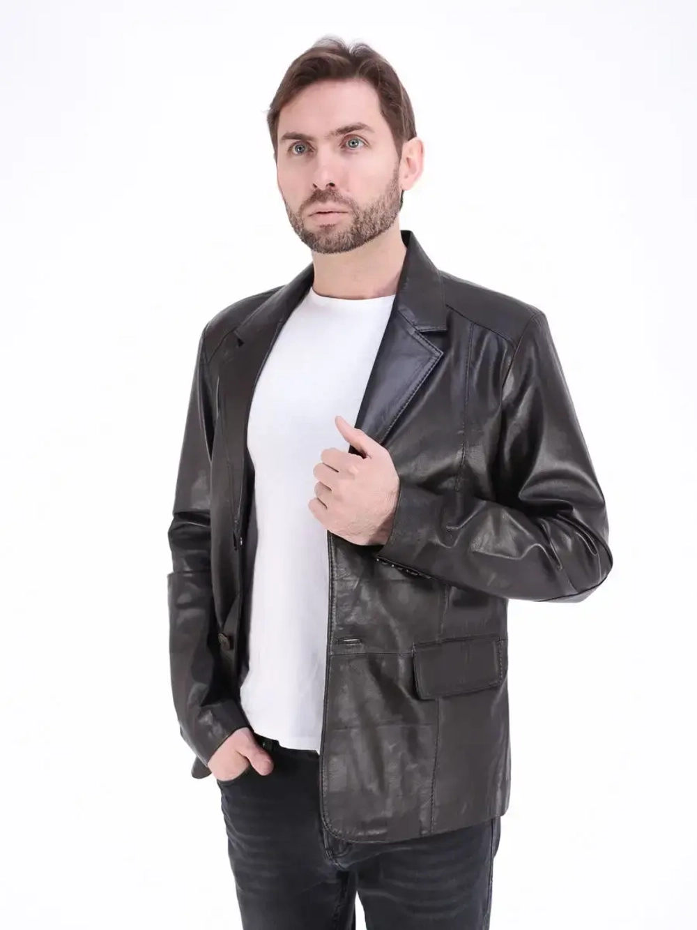 Куртка мужская кожаная , блейзер мужской