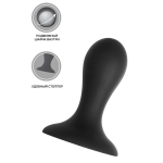 Черная анальная втулка 8,5см Erotist Toys Anal Plug Hidro Size S