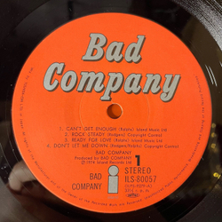 Винтажная виниловая пластинка LP Bad Company Ready For Love (Япония 1974) (Без Оби)