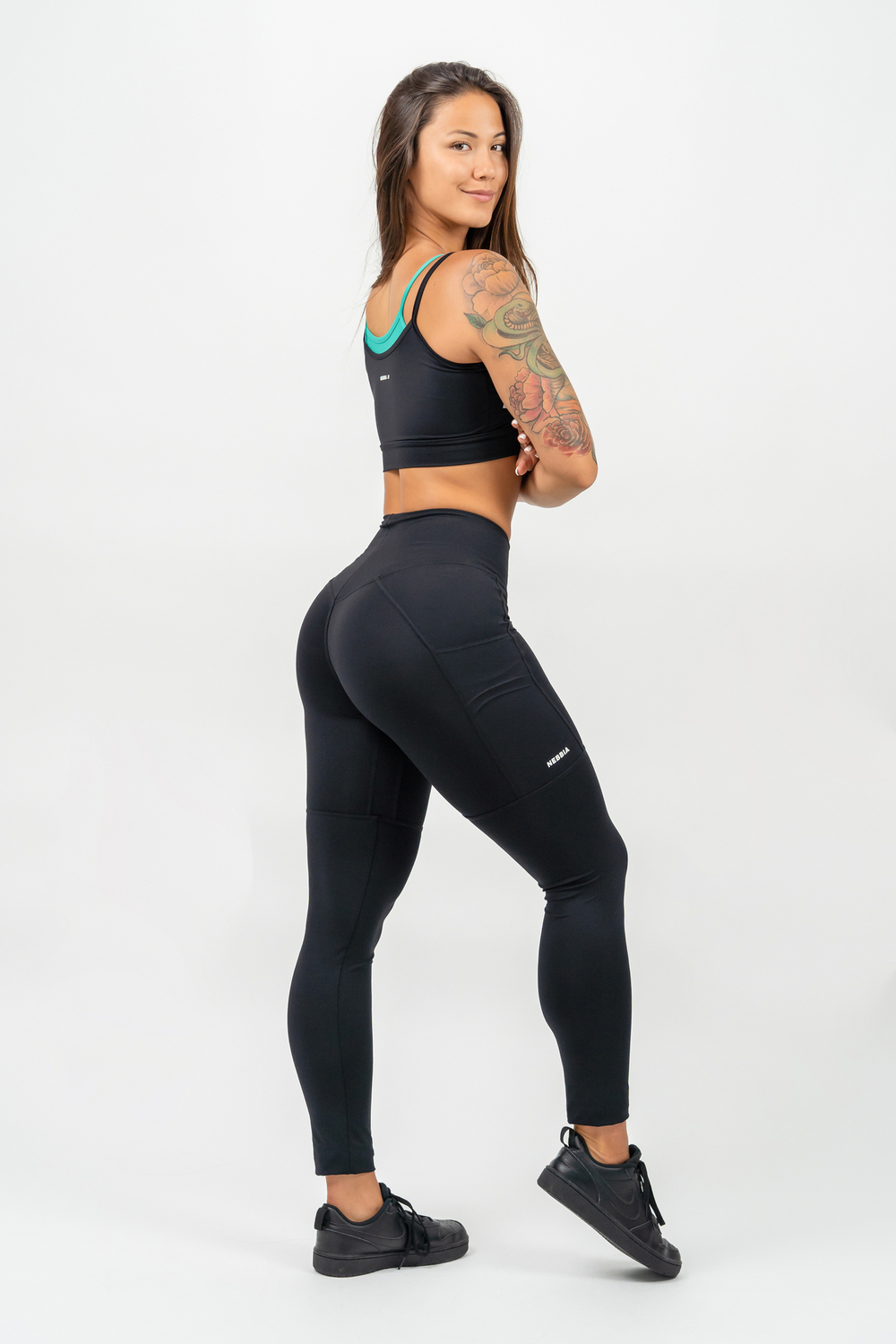 Леггинсы HIGH WAISTED LEGGINGS LEG DAY GOALS 248 Черные