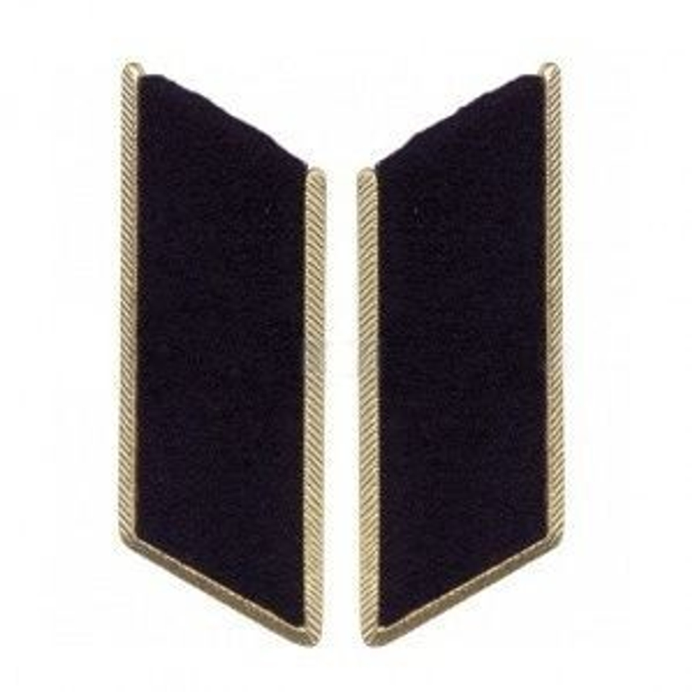 Петлицы на воротник суконные на мет. основе (черные)