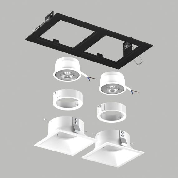 Комплект со светильником Lightstar Domino Quadro (214527+214506+214506+214006+214006) D5270606WMOD