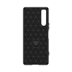 Красный чехол для смартфона Sony Xperia 5-IV Mark 4, серии Carbon (в стиле карбон) от Caseport