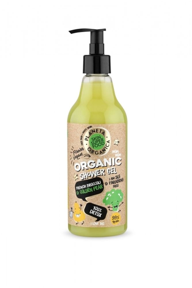 Planeta Organica Skin Super Food гель для душа &quot;100% detox&quot;, 500мл