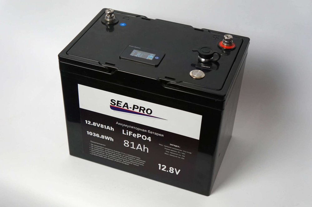 Аккумуляторы SEA-PRO (LiFePo4 сборка завода ГЕЛ класс А, IP66) 81А/Ч