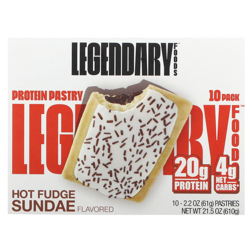 Legendary Foods, Protein Pastry, мороженое с помадкой, 10 пакетиков по 61 г (2,2 унции)