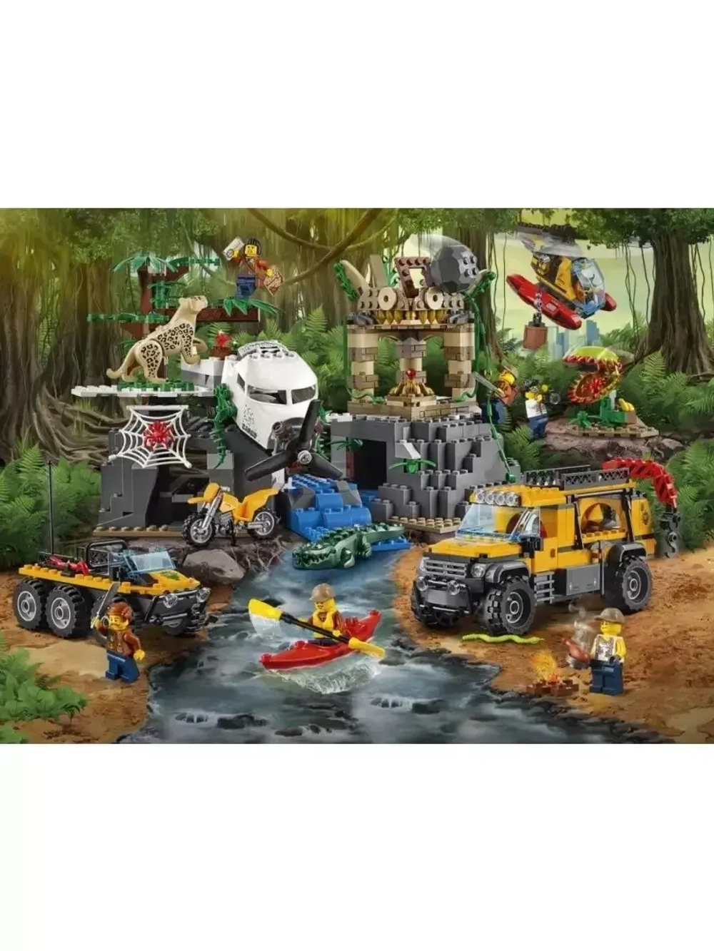 Конструктор Сити База исследователей джунглей 813 дет 6098