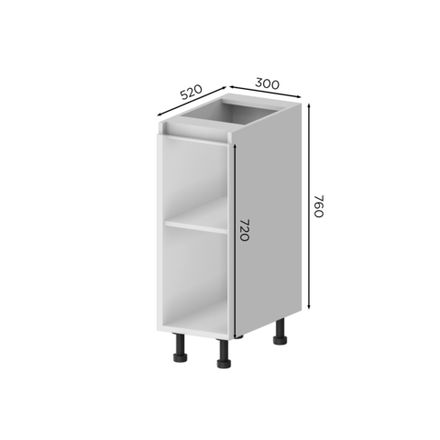 Кухня Модуль Н 300 нижний Тауп / Ясень