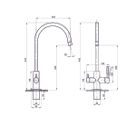 Смеситель для кухни 35k MIXLINE MLSS-03202 СОСТАРЕННАЯ БРОНЗА  подкл.к фильтру*