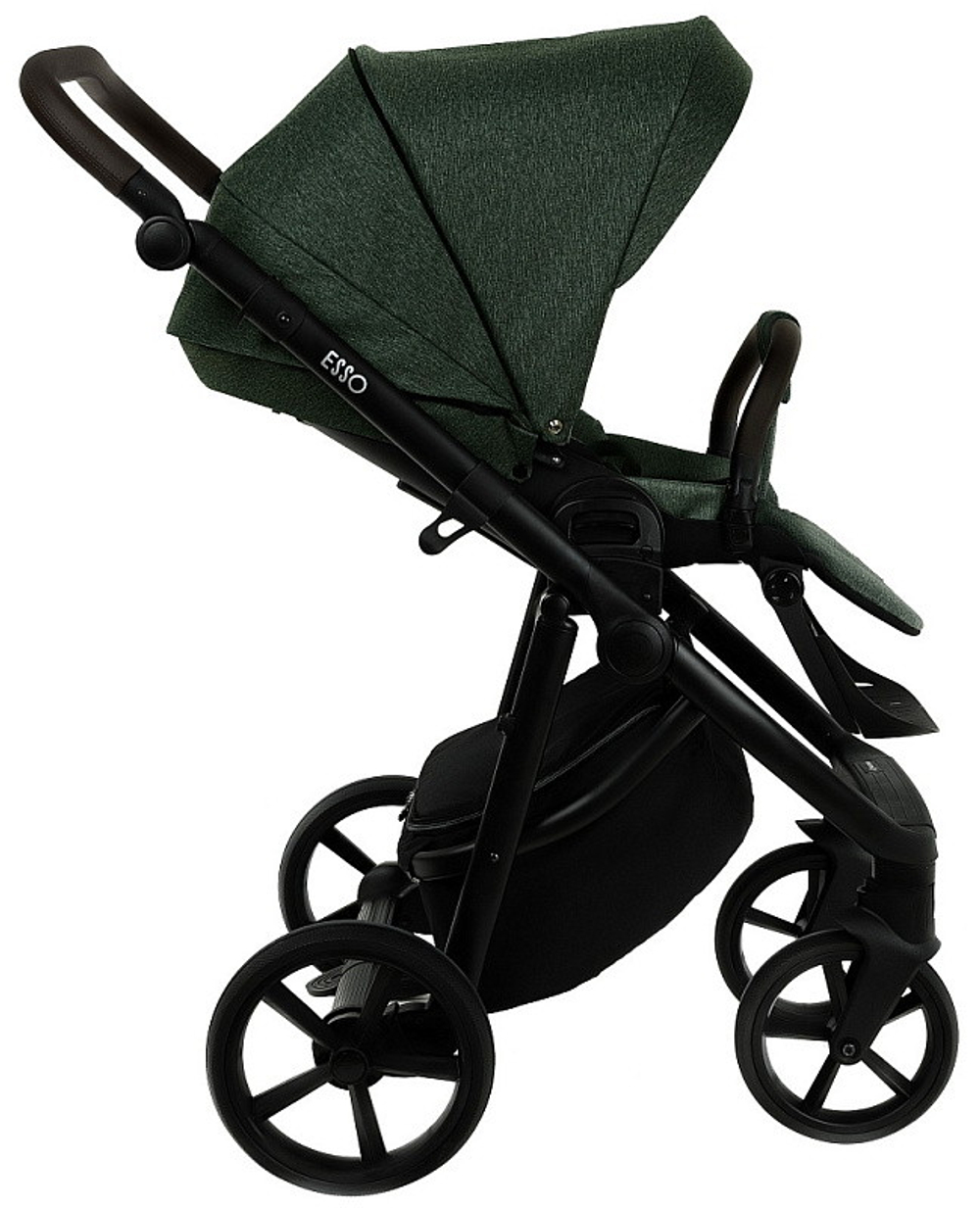 Детская коляска Roan Esso 3 в 1 с автокреслом Pituso Baesa Pro Black ESS113/1 Dark Green/Black