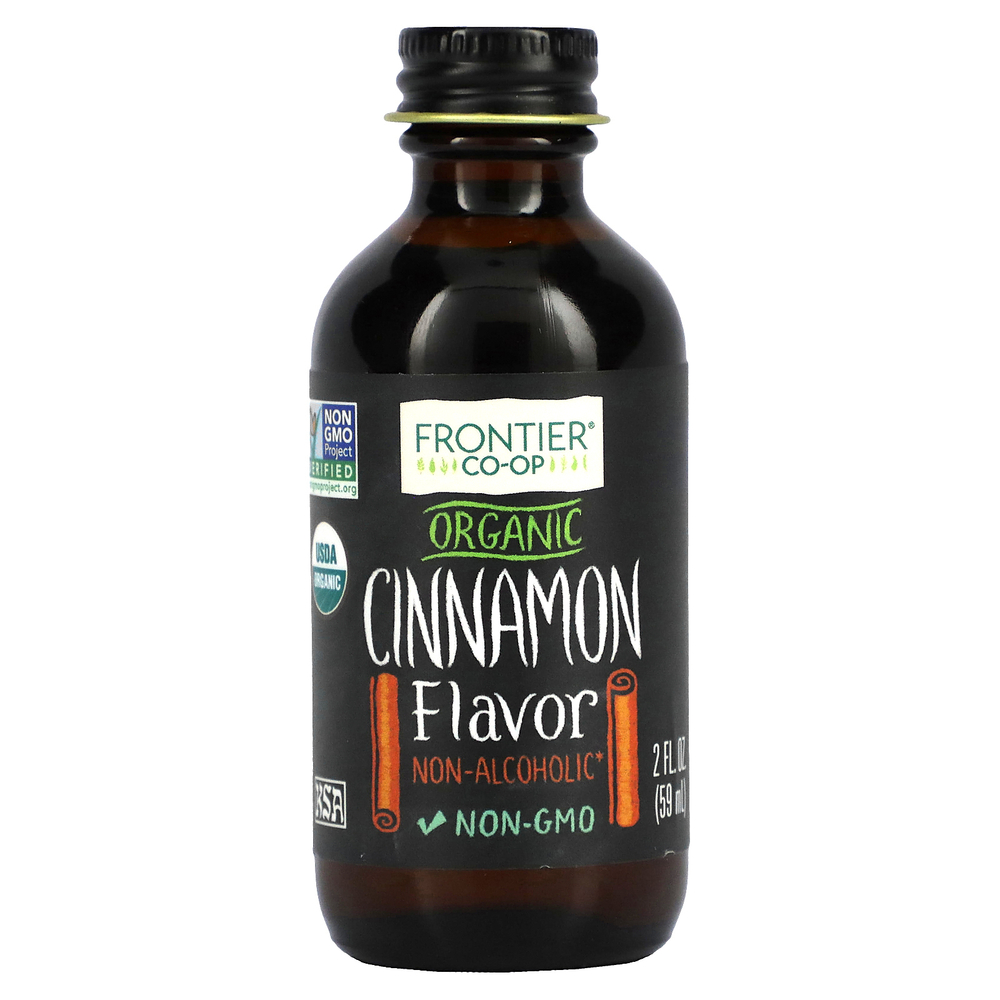 Frontier Co-op, Organic Cinnamon Flavor, Non-Alcoholic, 2 fl oz (59 ml)