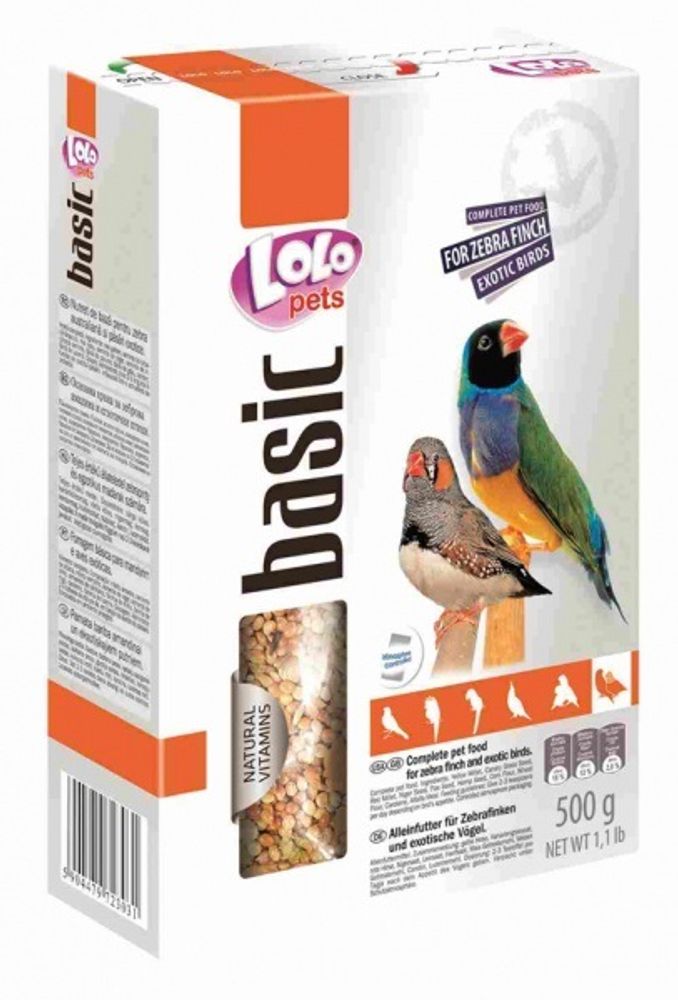 LoLo PETS Корм 500г. для зебровой амадины и экзотических птиц полнорационный LO-72303/72300/72900 LoLo PETS Корм 500г. для зебровой амадины и экзотических птиц полнорационный LO-72303/72300/72900