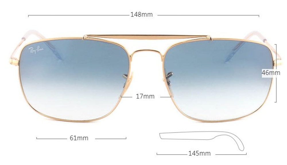 Ray Ban The Colonel RB 3560 002/71 / 61