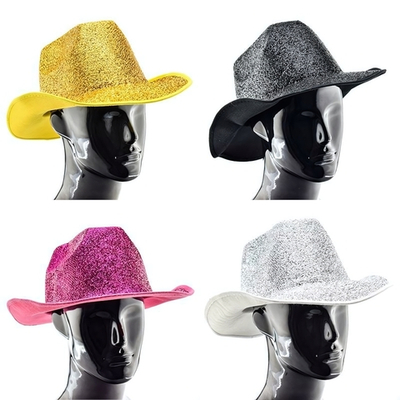 Шляпа ковбой блестит 52размер, 33см