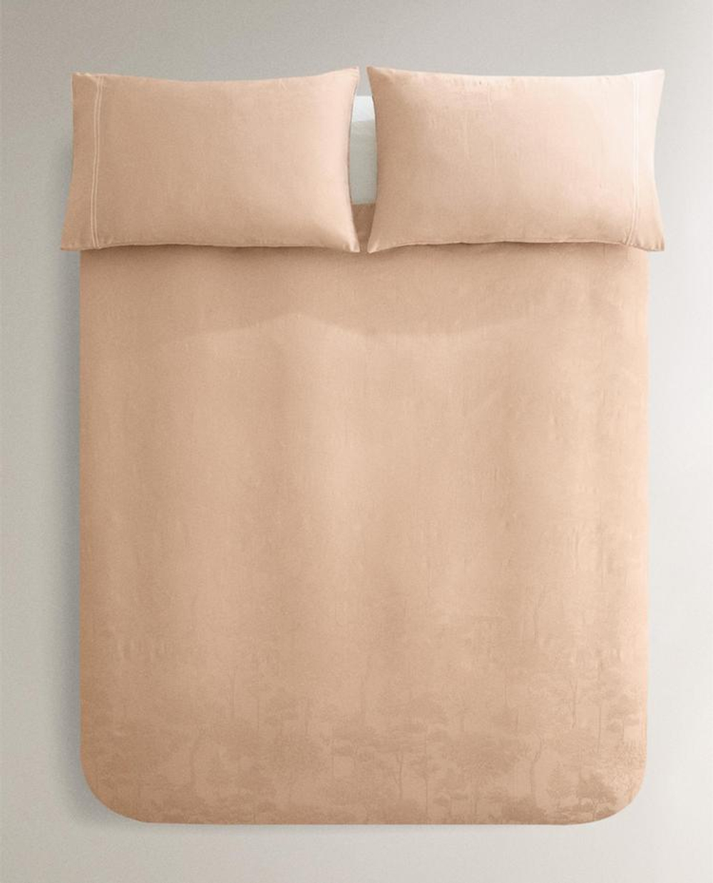 ZARA HOME ЖАККАРДОВЫЙ ПОДОДЕЯЛЬНИК (300 НИТЕЙ), РОЗОВЫЙ