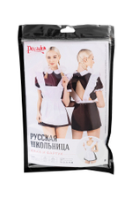 Нижняя часть костюма «Русская школьница», Pecado BDSM, юбка, фартук, коричнево-белый, 44-46