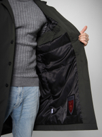 Тренч плащ утепленный демисезонный город горький хаки зеленый