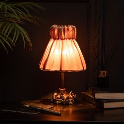 Настольная лампа Орхидея Лайм Бронза с абажуром Адель Бронза