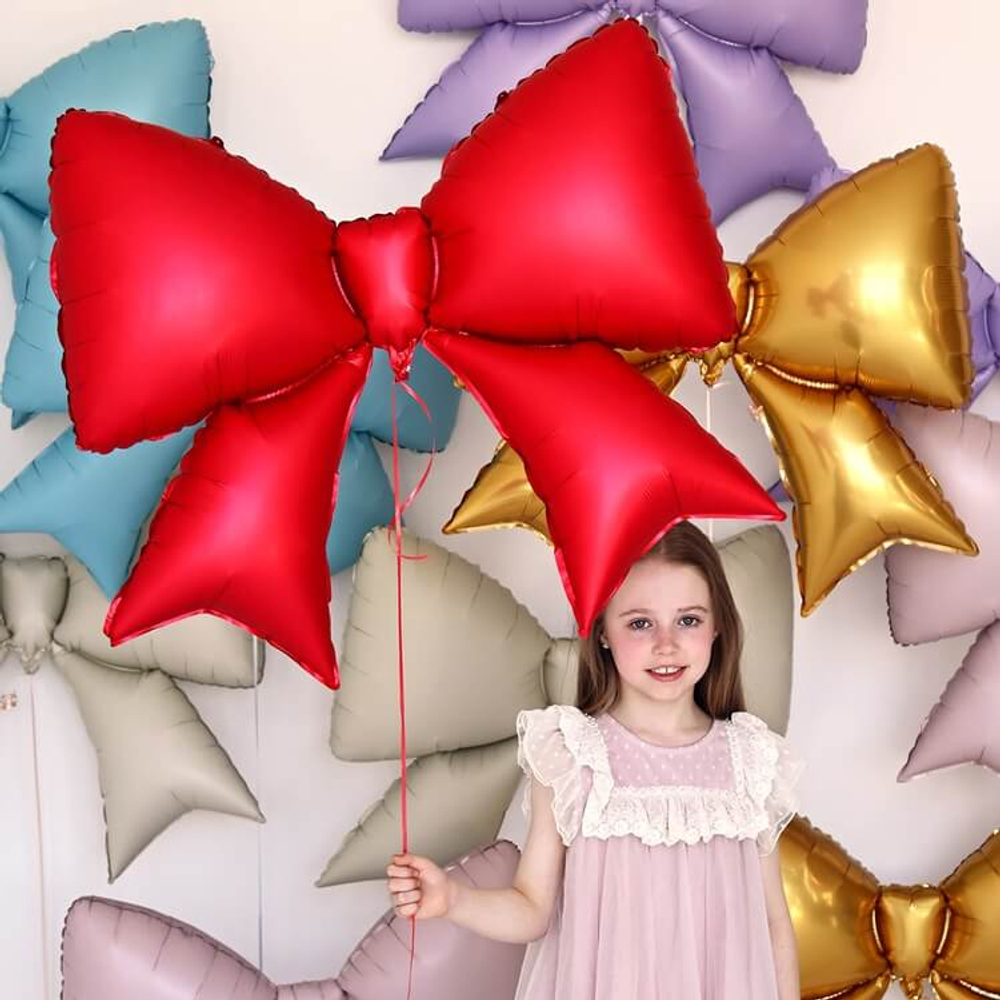 Шар Бант голубой, сатин