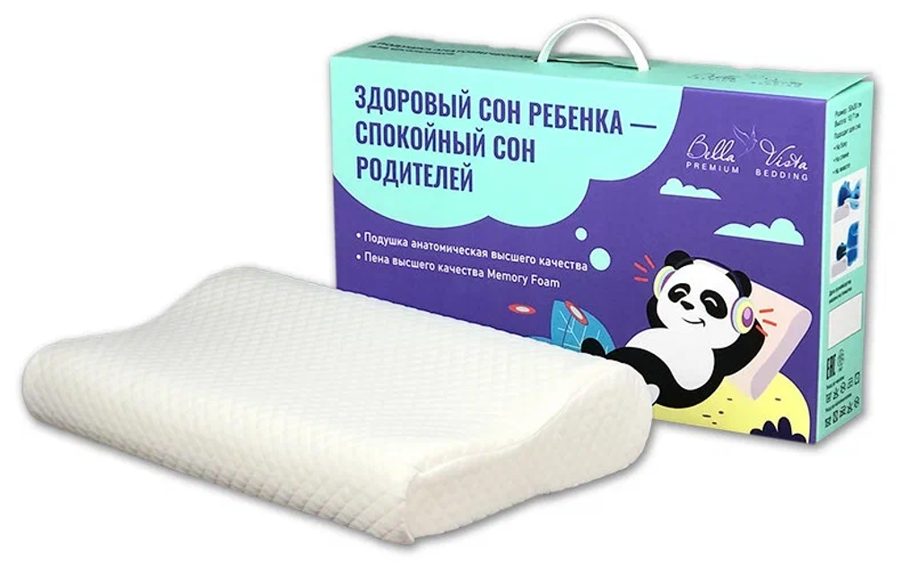 Ортопедическая подушка для школьника BELLA VISTA 5+ Панда