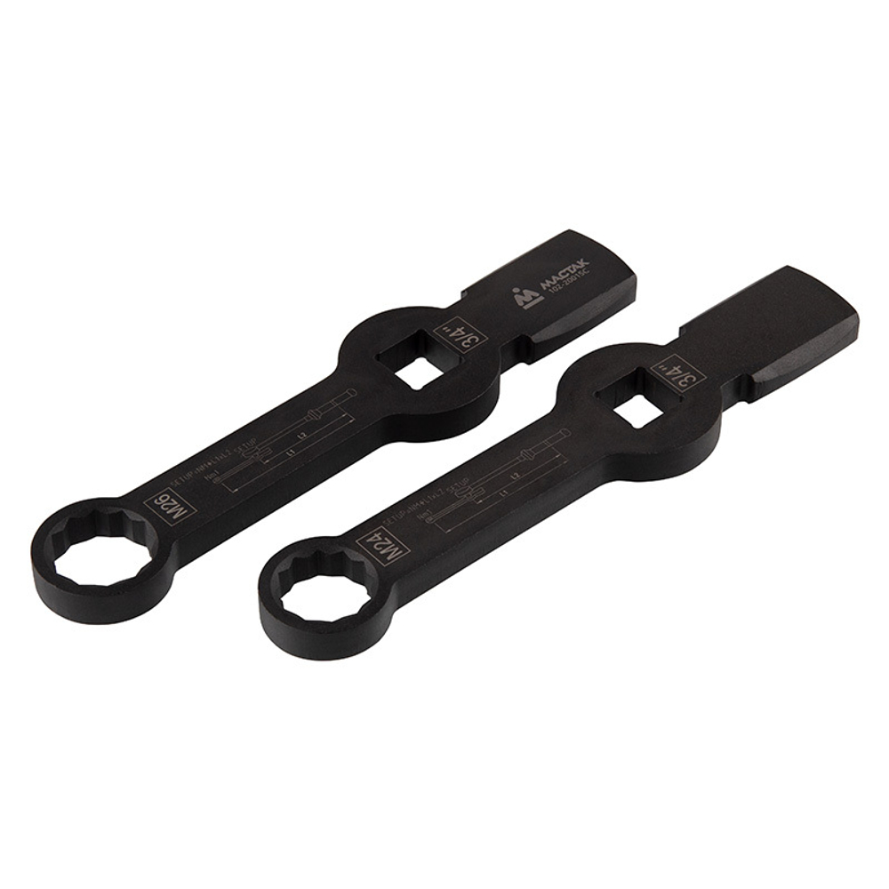 МАСТАК (102-20015C) Набор специальных ключей для монтажа / демонтажа суппортов грузовиков, 5 предметов, кейс