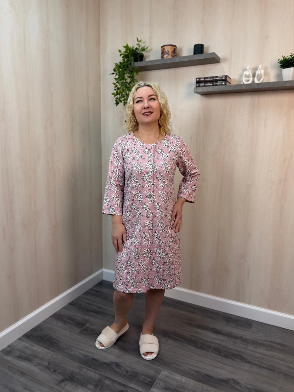 Халат женский "112 К.Т" пуговицы (159)