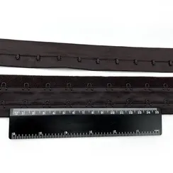 Крючки на ленте двухрядные шоколад