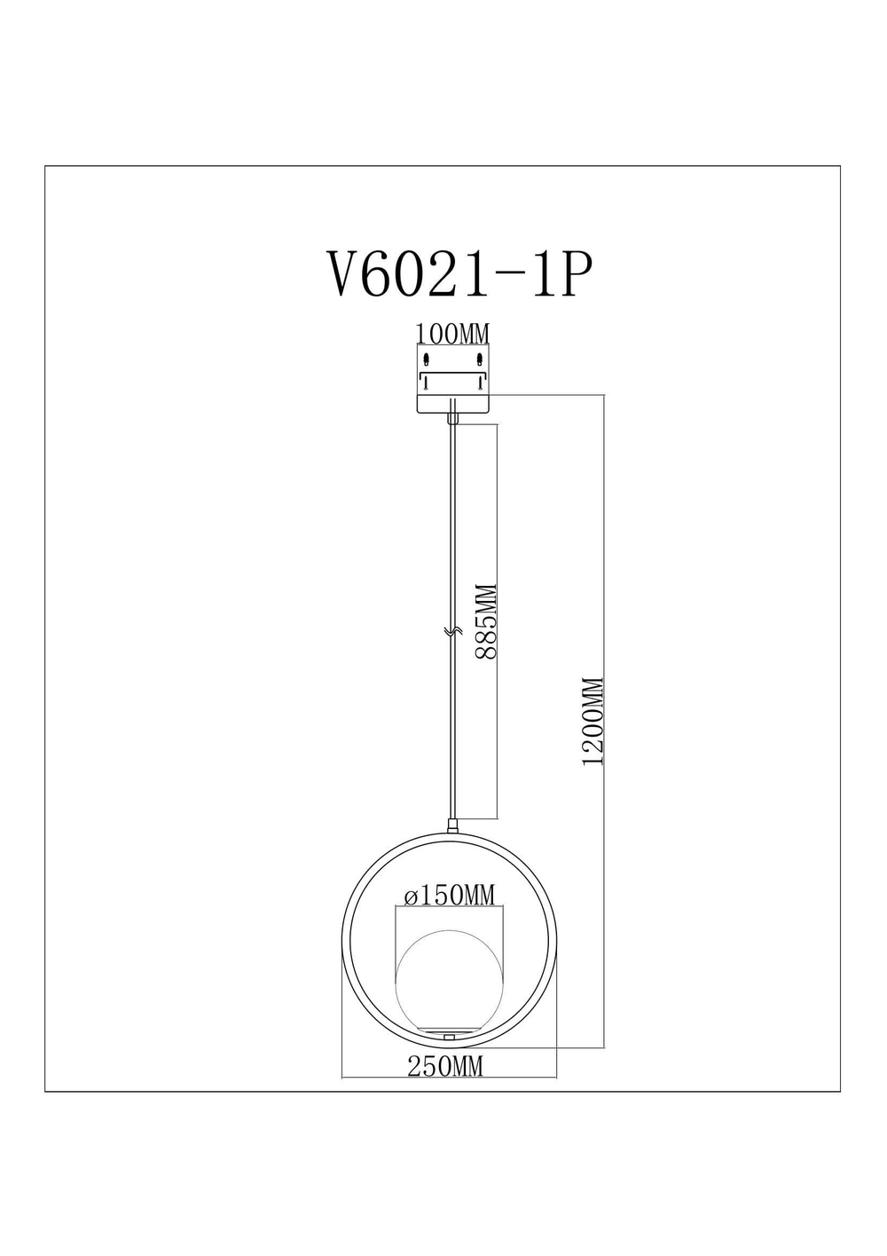 Подвесной светильник Moderli V6021-1P Barocco