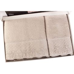 Набор полотенец  Olivia бежевый 2 пр. TIVOLYO HOME