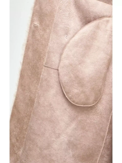 Шуба из шерсти мериноса чебурашка, светло-розовая, SilverFox