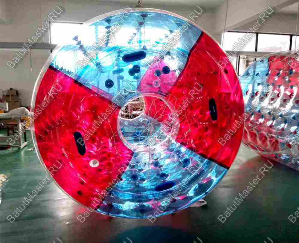 Аттракцион Водный роллер (Гидророллер) "Красно-синий" ПВХ, 2.6*2.2*2.2 м