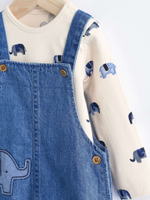 Боди и джинсовый комбинезон в комплекте для малышей Next Q96-670, Синий