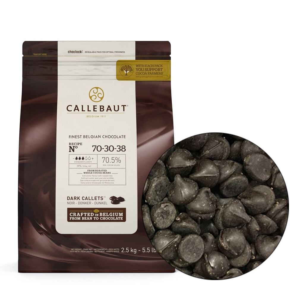 Шоколад Callebaut Горький 70.4% (Пакет 2,5кг)