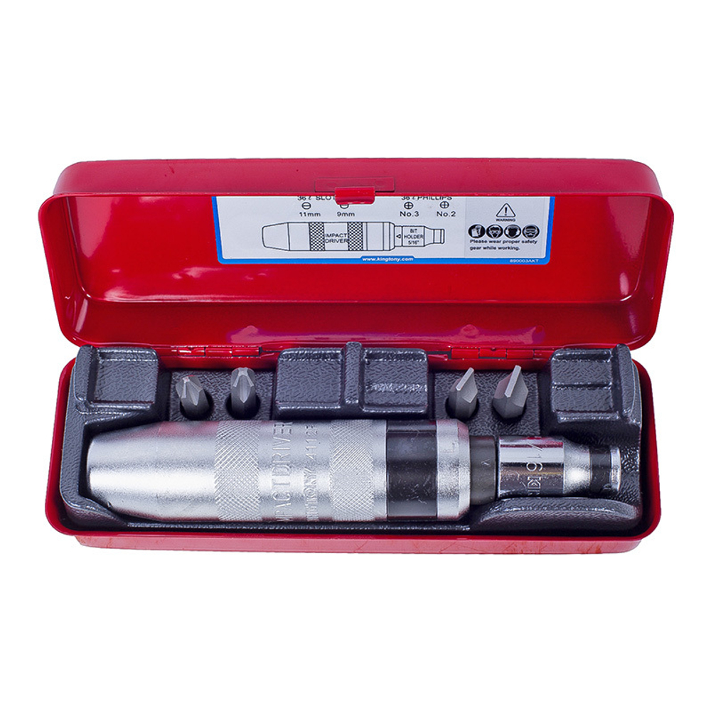 Ударная отвертка 1/2&quot; с принадлежностями, 6 предметов KING TONY 4112FR