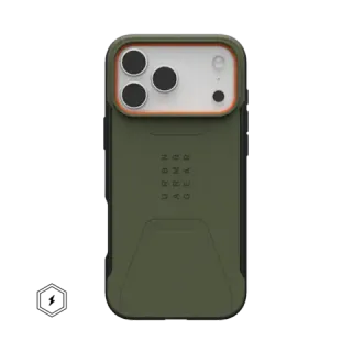 UAG Civilian with MagSafe Series Case for Apple iPhone 17 Pro Max Olive/Orange (Зелёный)