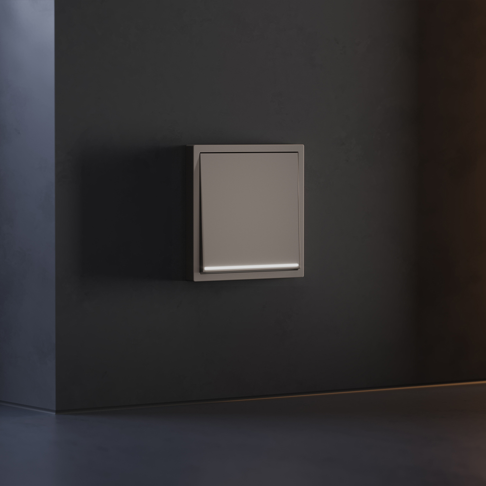 Клавиша для выключателя/переключателя одноклавишного с подсветкой, S70 (капучино)