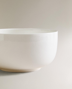 Zara Home миска из костяного фарфора, цвет белый, 15.1 см