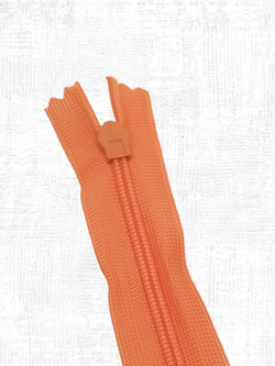 Молния потайная неразъемная, Т3 20 см (нейлон) цвет 523 морковный