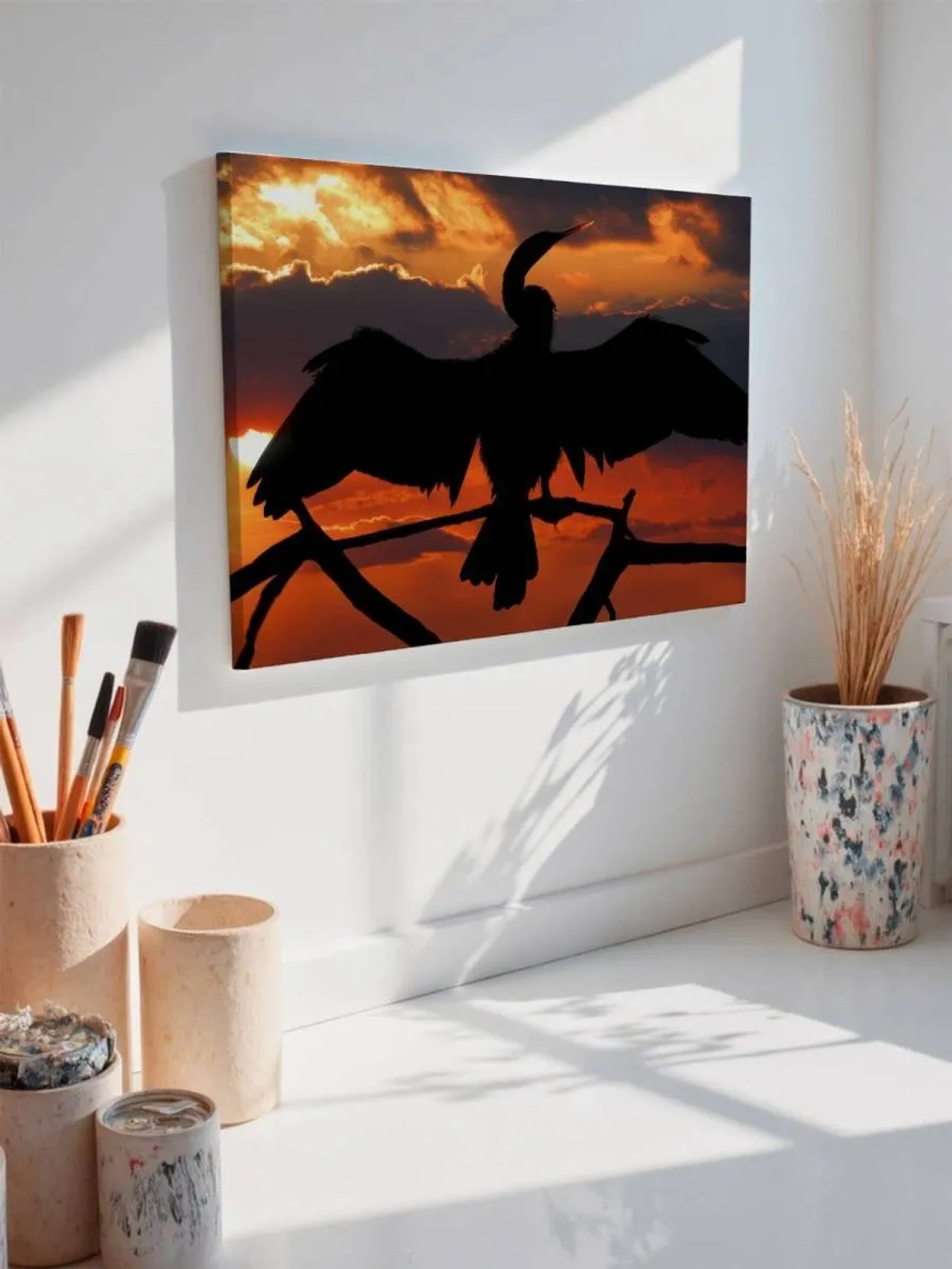 Картина на стену 40 X 50 Цапля