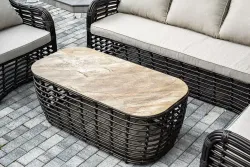 "Ницца" лаунж-зона из искусственного ротанга, цвет бронзовый