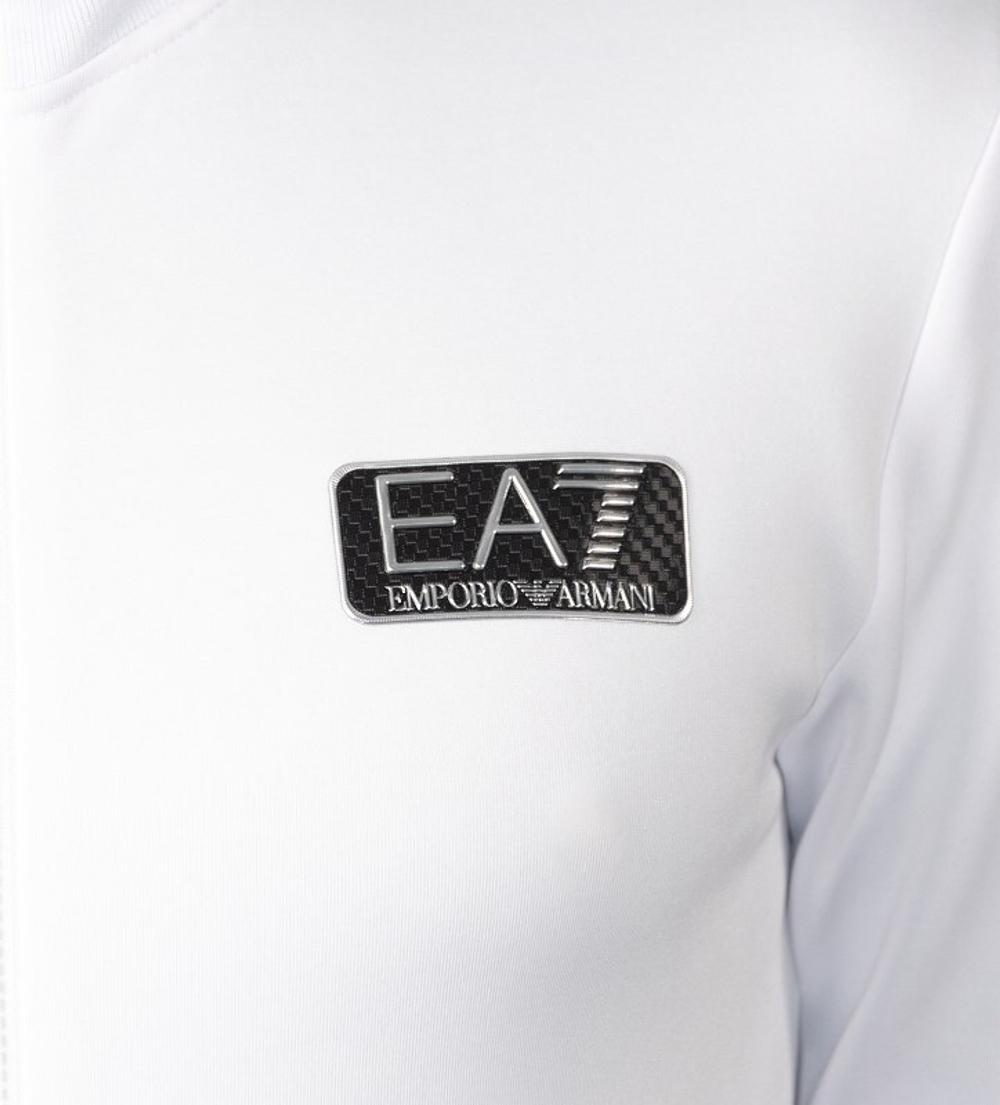 Мужская теннисная кофта EA7 Man Jersey Sweatshirt - white